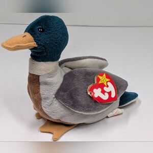 TY Vintage 1998 beanie baby "Jake" the duck, RARE with errors